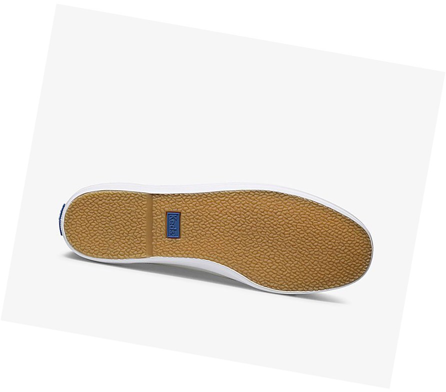 Zapatos Slip On Keds Official Site Champion Cuero Mujer Blancas | EGR-690125