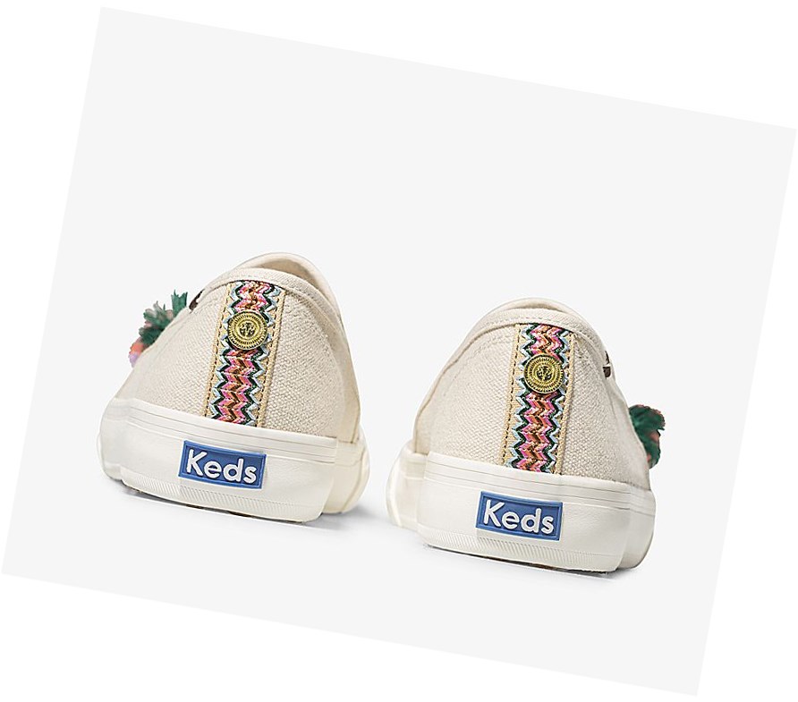 Zapatos Slip On Keds x Jungalow Double Decker Duet Mujer Beige Multicolor | ZVD-980461