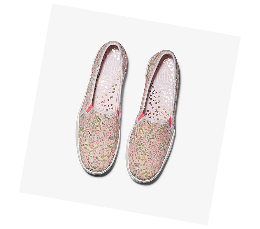 Zapatos Slip On Keds x Oh Joy! Triple Decker Sequins Mujer Rosas Multicolor | MSE-823695