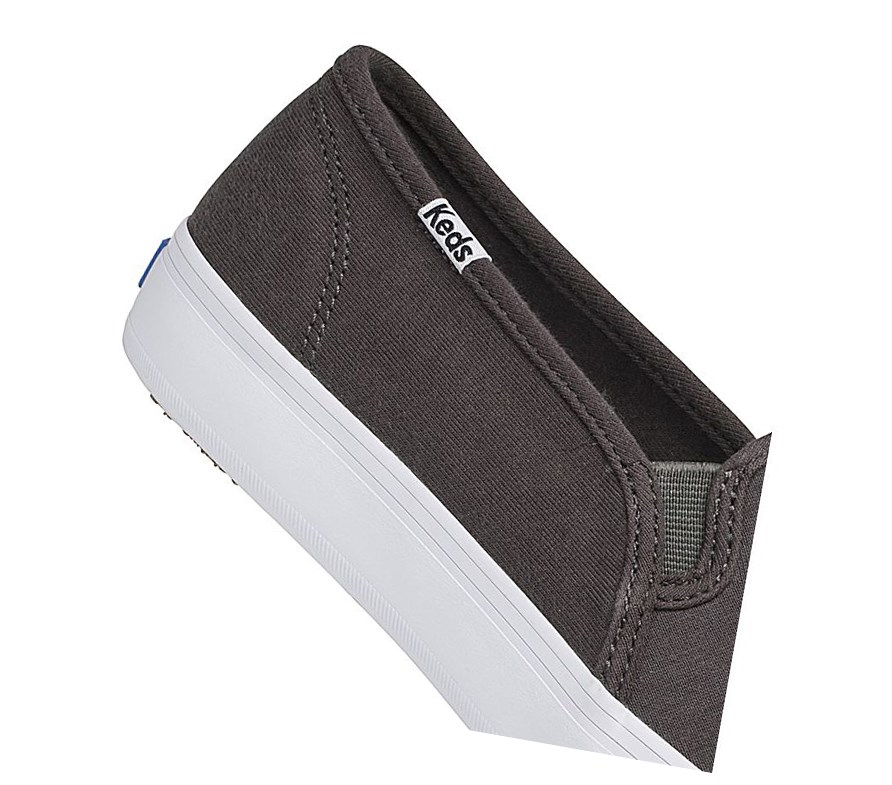 Zapatos Slip On Keds x The Bee & The Fox Double Decker ‘Do No Harm’ Mujer Gris Oscuro | XTU-687021