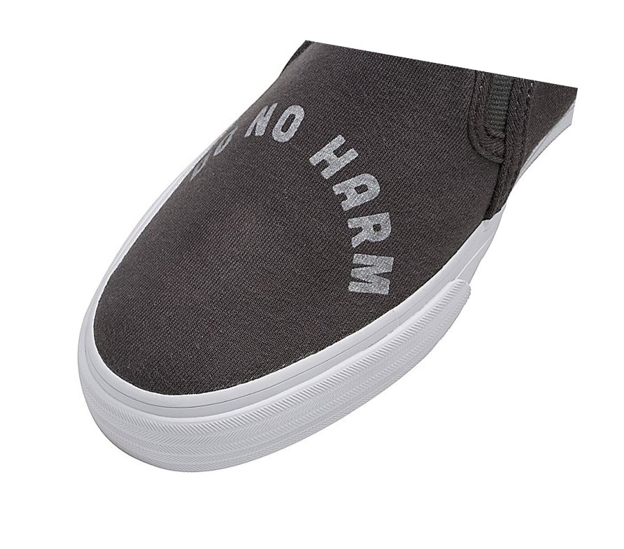 Zapatos Slip On Keds x The Bee & The Fox Double Decker ‘Do No Harm’ Mujer Gris Oscuro | XTU-687021