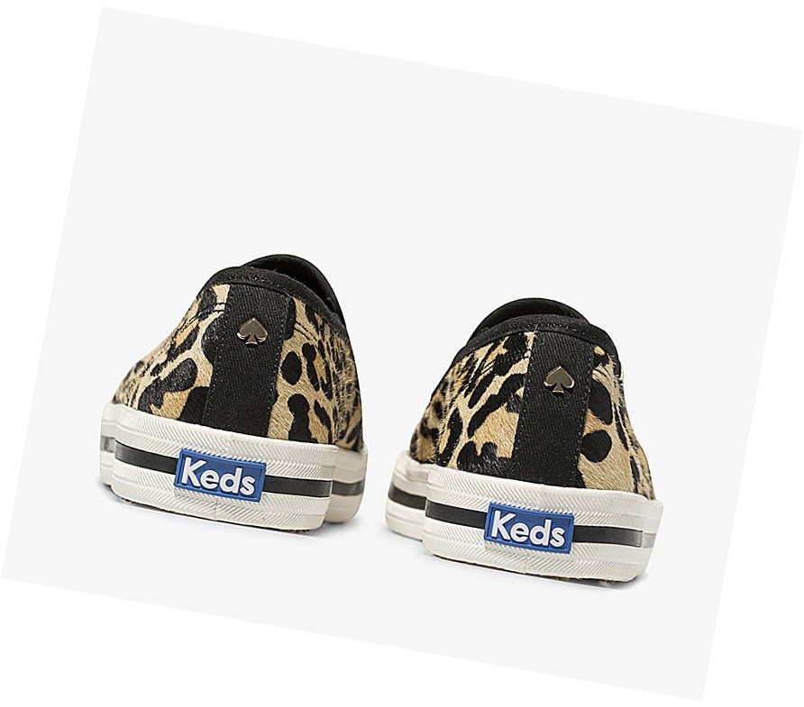 Zapatos Slip On Keds x kate spade new york Calf Hair Slip On Mujer Leopardo | GHE-645089