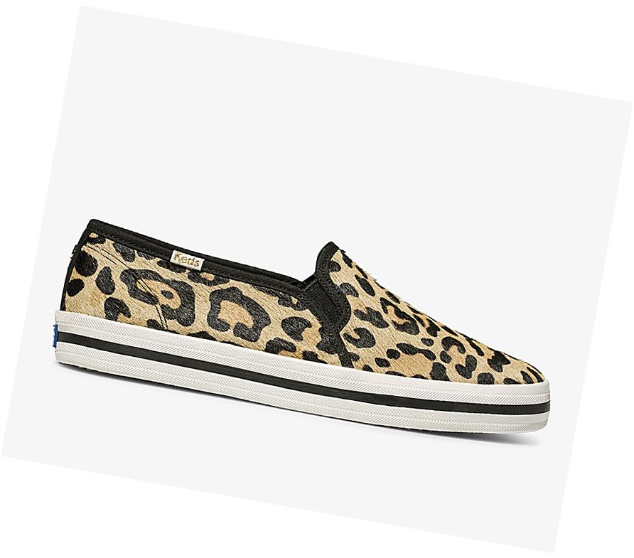 Zapatos Slip On Keds x kate spade new york Calf Hair Slip On Mujer Leopardo | GHE-645089