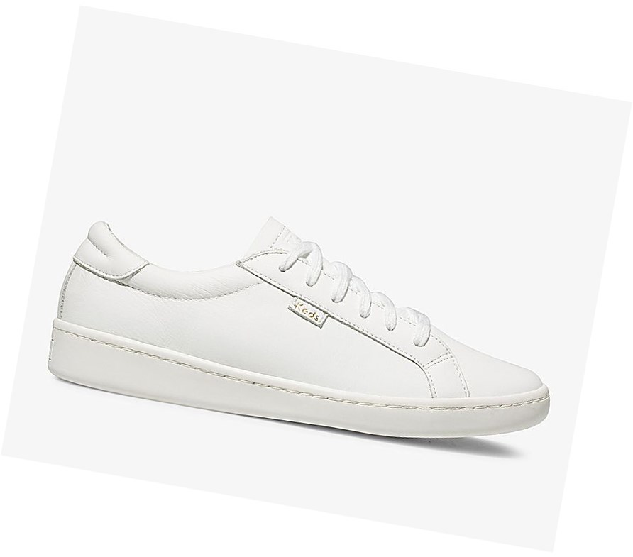 Zapatos con Cordones Keds Ace Cuero Mujer Blancas | QZP-347519