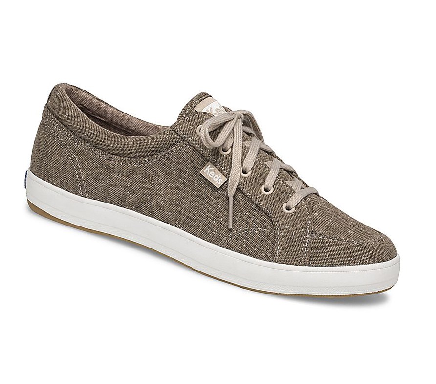 Zapatos con Cordones Keds Center Algodon Slub Comodidad Mujer Amarillo | LNV-324096