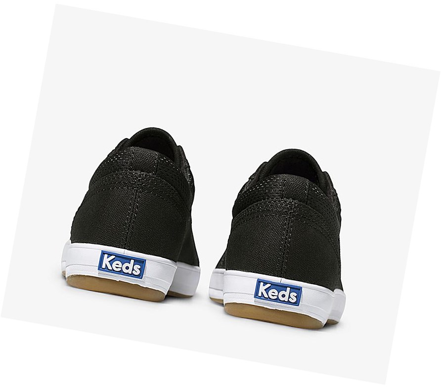 Zapatos con Cordones Keds Center Comodidad Mujer Negras | FST-745820