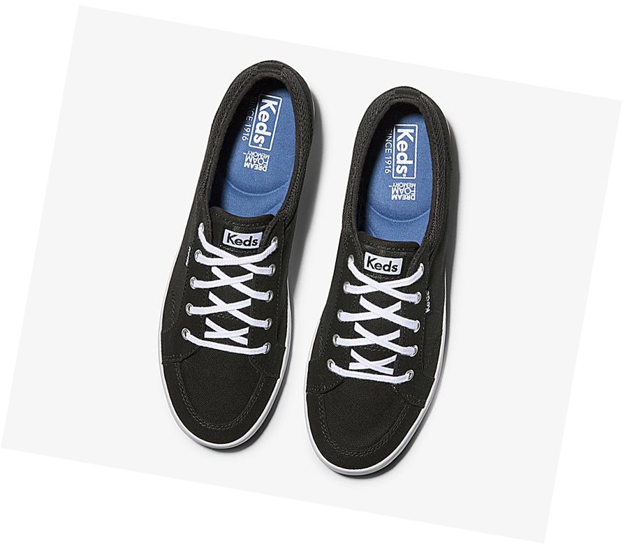 Zapatos con Cordones Keds Center Comodidad Mujer Negras | FST-745820