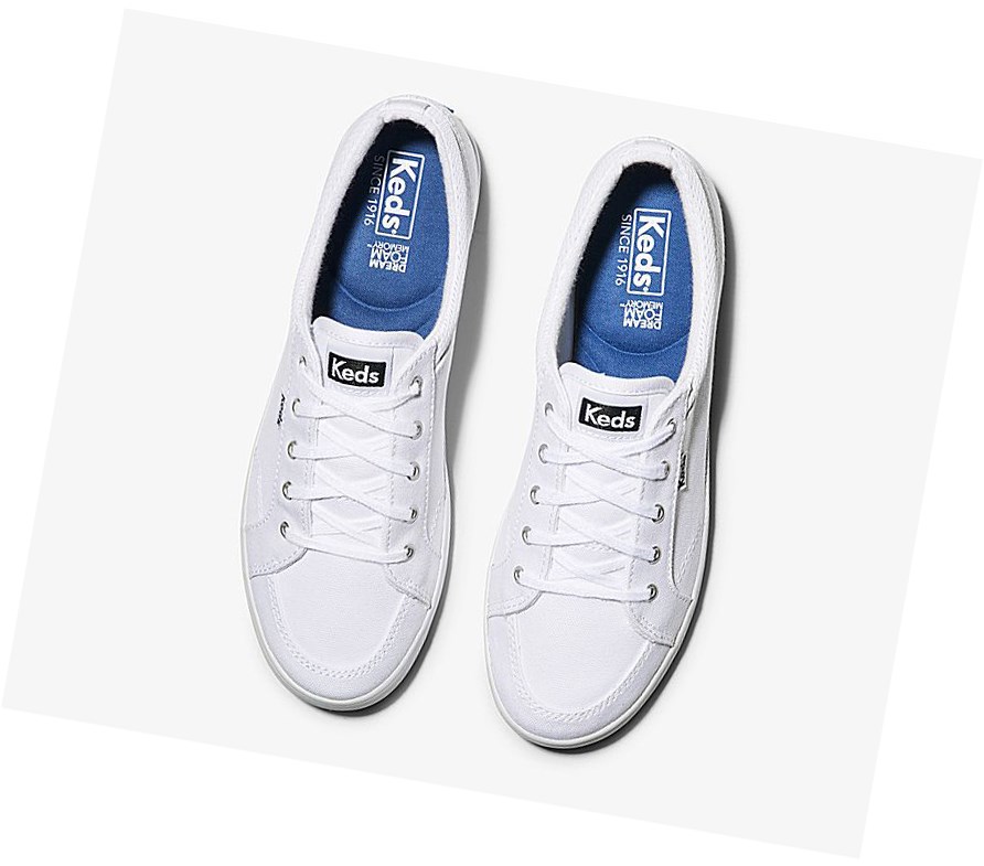 Zapatos con Cordones Keds Center Comodidad Mujer Blancas | NMP-690174