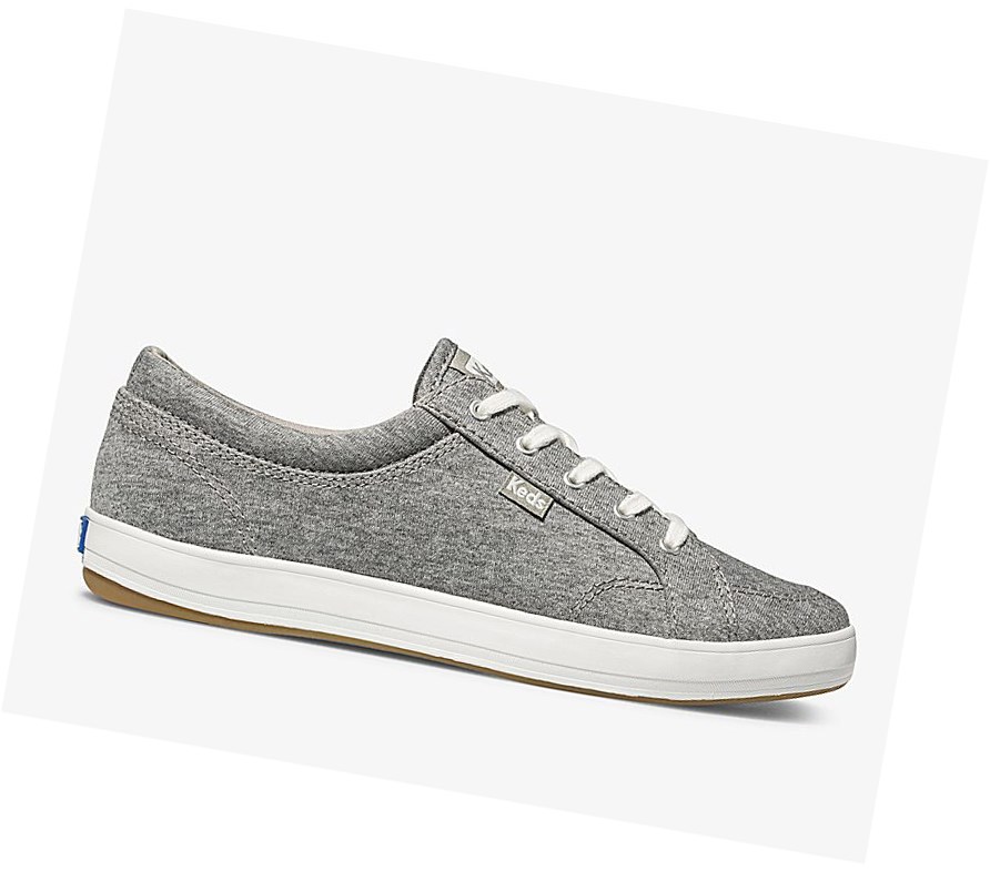 Zapatos con Cordones Keds Center Jersey Comodidad Mujer Gris | PUJ-075192