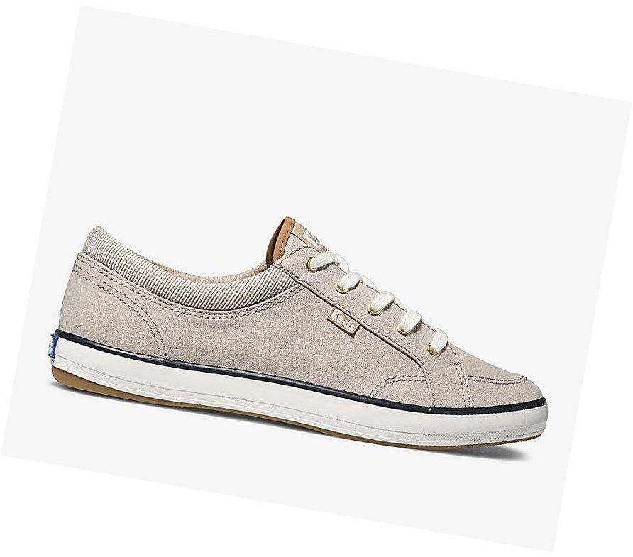 Zapatos con Cordones Keds Center Mixed Chambray Comodidad Mujer Amarillo | LMH-526407