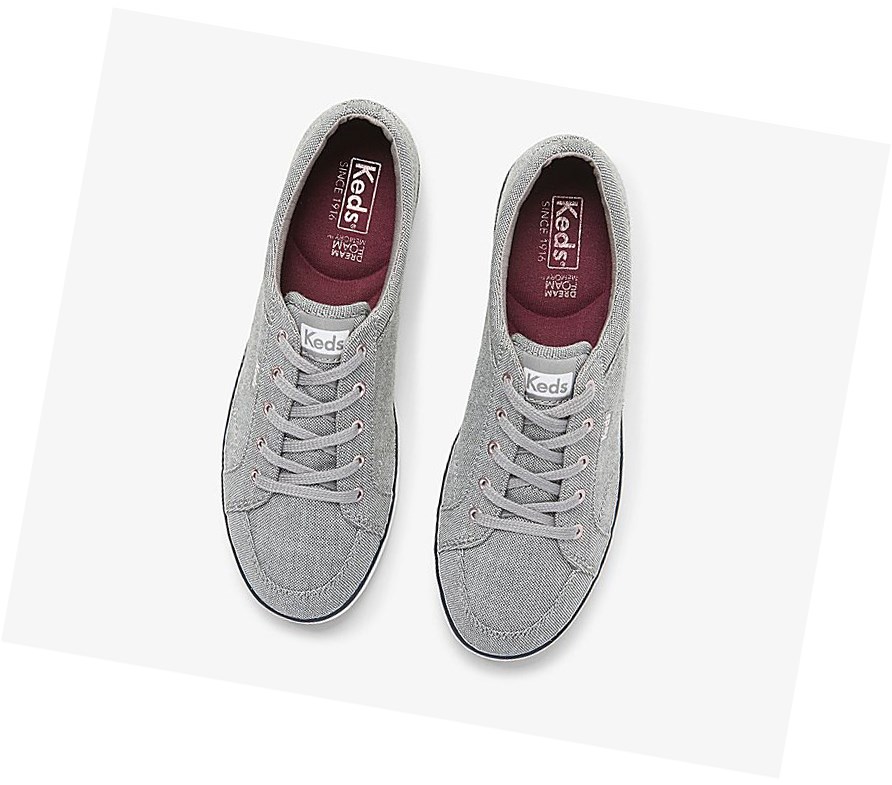 Zapatos con Cordones Keds Center Speckled Knit Comodidad Mujer Gris | DHI-581793