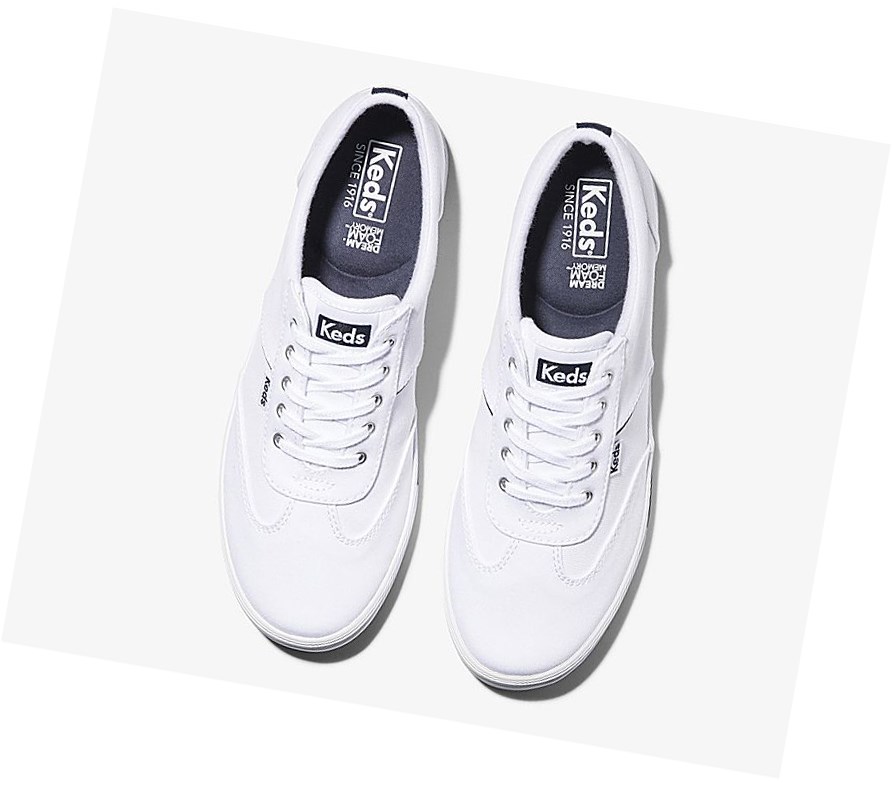 Zapatos con Cordones Keds Courty Comodidad Mujer Blancas | TID-684130