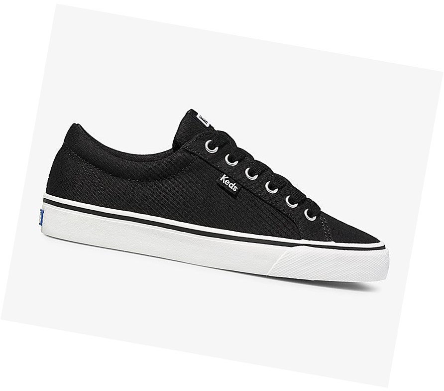 Zapatos con Cordones Keds Jump Kick Twill Mujer Negras | RLV-241506