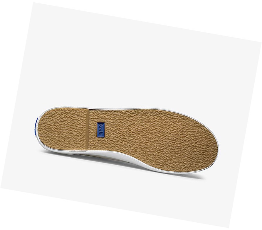 Zapatos con Cordones Keds Kickstart Cuero Mujer Blancas Azules | PEG-940756