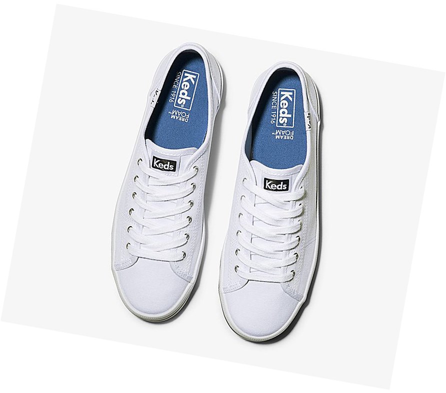 Zapatos con Cordones Keds Kickstart Mujer Blancas | BPI-375194