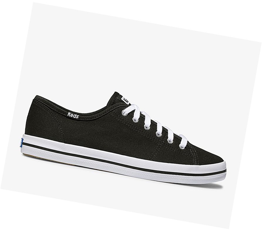 Zapatos con Cordones Keds Washable Kickstart Mujer Negras | ODB-708132