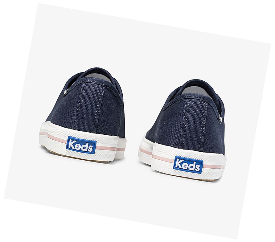 Zapatos con Cordones Keds Washable Kickstart Mujer Azul Marino | VPE-382951