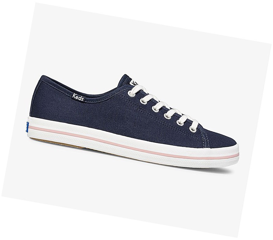 Zapatos con Cordones Keds Washable Kickstart Mujer Azul Marino | VPE-382951